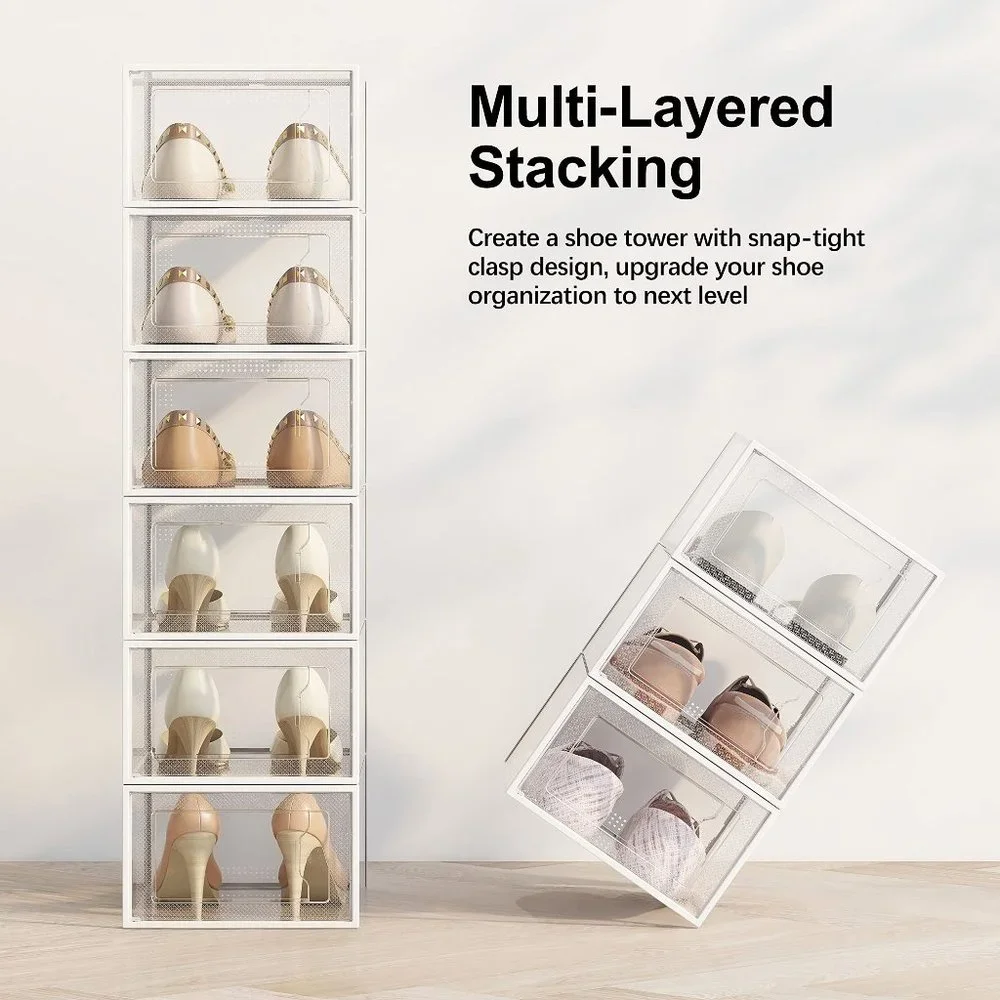 Plastic Stackable Transparent Shoe Cabinet